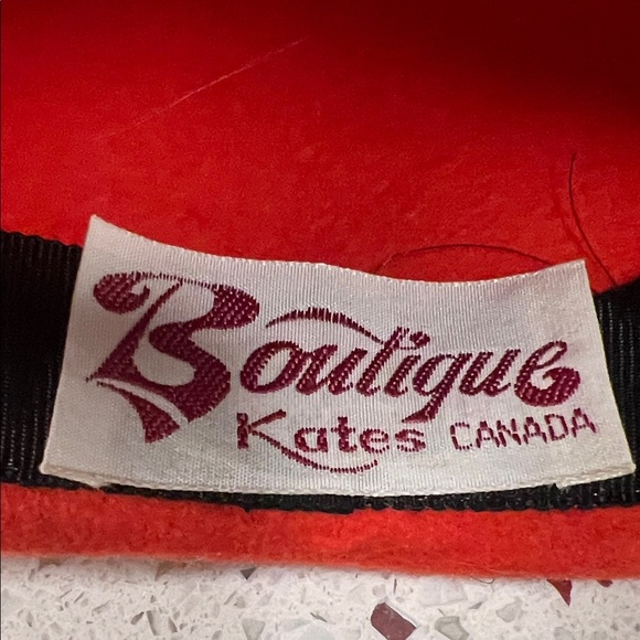 Vintage 1960s BOUTIQUE KATES CANADA Orange Seamless Bubble Hat 100% Wool 22.5" - Picture 6 of 10